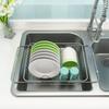 Cesta de Drenaje y Escurridor de Platos de Acero Inoxidable, Fregadero Extensible y Retráctil, Drenable y Plegable, Para Poner Platos y Palillos, Estante Organizador de Cocina, Personalizado