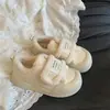 Tênis Casuais de Moda Quentes Novos com Forro de Lã, Aumento de Altura, Sola Grossa, Outono e Inverno 2025, Velcro, Tênis de Nicho