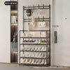 Zapatero multicapa simple con armario de almacenamiento integrado para entrada de casa y dormitorio, perchero de pie multifuncional y soporte para zapatos y sombreros