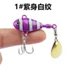 Isca Vibratória Impressa em 3D Pequeno Redemoinho Spinner Metálico Longo Arremesso Isca Vibratória Isca de Pesca de Água Doce para Robalo