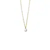 Collar de Acero de Titanio con Forma de Gota de Agua y Perla Artificial, Venta Caliente Transfronteriza Europea y Americana, Accesorios Elegantes y Exquisitos Franceses, Collar para Mujer
