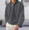 Suéter holgado con solapa y cuello en V de manga larga para hombre, popular estación independiente de Amazon Wish, otoño 2023, ropa para hombre