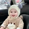 Gorro de Bebé Otoño e Invierno Lindo Súper Lindo Gorro con Protección para las Orejas Engrosado y Cálido para Bebé y Niño Pequeño Gorro de Punto tipo Pullover Resistente al Viento para Exteriores