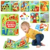 Livro Silencioso 3D de Feltro Infantil Montessori Verde Desenho Animado Educação Infantil Modelo Educacional Livro de Histórias de Feltro para Bebê