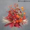 Boda flor roja en maceta camino de flores de plomo boda bola floral flor naranja columna fondo flor decorativa accesorios chinos