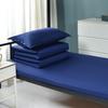 Juego de Cama de Tres Piezas: Funda de edredón, Sábana bajera, Sarja de algodón puro, Dormitorio unitario, Llama azul Fuego azul Ropa de cama