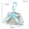 Bolsa de linho criativa estilo ocidental bolsa de doces presente de lua cheia de bebê caixa de doces seção borboleta decoração de renda