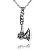2023 Europeu e Americano Comércio Exterior Jóias Viking Celtic Wolf Axe Aço Inoxidável Colar Pingente Personalidade Colar