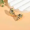 Pendientes con Textura de Caracola Serie Marina Moda Personalizada Raya Metálica Lujo Ligero Pendientes Elegantes de Nicho para Mujer