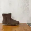 Botas casuais de camurça lisa de cor sólida estilo retrô, botas curtas novas para outono e inverno 2026 para meninos e meninas