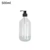 Frasco Refil de Gel de Banho 500ml Frasco Boston Frasco de Shampoo Frasco de Plástico PET Frasco de Loção Tipo Pump