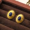 Brincos Vintage Originais Girasol Lápis Lápis Antigos Médios Brincos para Mulheres Luxo Leve Brincos de Alto Padrão para o Inverno