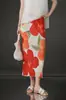 Falda Estrecha para Mujer Primavera y Verano Nueva Estilo Miyake Plisada Retro Estampada de Cintura Alta Recta Ajustada Falda de Media