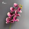 Flores Artificiales para Boda 7 Cabezas Algodón de Silicona Borde Rizado Orquídea Mariposa Arreglo Floral de Mesa Decoración Nórdica Decoración Suave Lujo Ligero Orquídea de Nieve Fragante