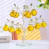 Árbol de Manzana de Cristal Árbol de la Paz Decoración Creativa para Sala de Estar Regalo Entrada Mueble de TV Aparador de Vino Decoración del Hogar Adornos