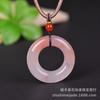 Colgante de Bloqueo de Nube Flor de Durazno de Jade de Seda Dorada en Rosa Loto, Amuleto de Paz y Seguridad, Popular en Xiaohongshu