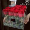 Caixa de flores acrílica transparente direta da fábrica caixa de flores acrílica caixa de rosas caixa de sapatos transparente embalagem de flores
