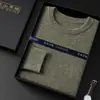 Suéter Masculino de Cashmere 2026 Gola Redonda Outono/Inverno Novo Estilo Cor Sólida Malha Amiga da Pele Para Jovens e Meia-Idade Camada Base Suéter Fino