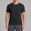 Camiseta Esportiva Masculina de Manga Curta, Secagem Rápida e Gola Redonda para Corrida ao Ar Livre, Tênis, Basquete, Top Casual Leve e Respirável