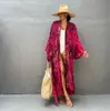 2022 Nueva Blusa de Playa Transfronteriza de Amazon con Estampado Tie-dye Cardigan Protector Solar Blusa Exterior para Bikini para Mujeres