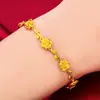Ouro de Areia Vietnamita Moda Feminina Ouro de Areia Flor Atacado Moda Feminina Pulseira Flor de Rosa Pulseira de Flor Atacado