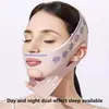 Mascarilla para dormir para levantar, reafirmar y papada, vendaje transpirable anti-flacidez para mejorar las arrugas faciales, de la frente y las arrugas transversales