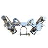 Silla de pesca de acero inoxidable, doble fortaleza, caja de pesca, silla de pesca con soporte de caña de pescar de doble caña, base de soporte para caña de pescar, accesorios al por mayor