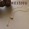 Moda Europea y Americana Sencillo y Exquisito Versátil Collar con Forma de Cintura de Circonita con un Toque de Lujo Ligero y Gama Alta, Cadena de Clavícula con Borla para Mujer