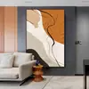 Textura de Couro Pintura Decorativa Fundo de Sofá Porcelana de Cristal Arte de Parede de Alto Padrão Arte Creme Pintura de Parede de Entrada Fábrica Atacado