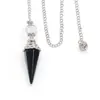 Colgante de cristal natural hexagonal con forma de columna, colgante de balanceo, doble uso, estilo retro de corte europeo y americano, joyería, nuevo producto transfronterizo