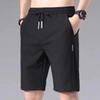 Verano Ropa Delgada Hielo Seda Shorts para Hombre Modernos Casual Deportivos Sueltos Cinco puntos Pantalones de Playa Pantalones Grandes para Cabello