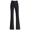 Calças de plumas grossas, quentes e isoladas, calças compridas levemente boca de sino para mulheres, nova coleção de inverno 2026, corte slim, cintura alta, calças quentes de algodão, estilo moderno