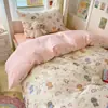 Juego de ropa de cama para dormitorio, juego de tres piezas para estudiante, juego de cuatro piezas, artículos escolares de algodón puro, juego completo de edredones y ropa de cama