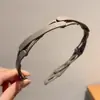 2026 Nuevo Modelo Diadema Antideslizante Dentada Malla de Gasa Ola Diadema para Mujer Clip para el Cabello de Corona Alta Accesorio para el Cabello