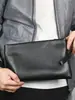 Bolso de Mano para Hombre Aoyi, Piel Genuina de Primera Capa de Vaca, Gran Capacidad, Bolso de Mano Casual de Negocios, Sobre de Hombre, Cartera