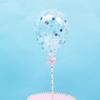 Globo de lentejuelas transparente de 5 pulgadas para pastel, decoración para fiesta de cumpleaños, tarjeta de globo de recorte de celebridades cibernéticas