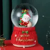 Papai Noel Transfronteiriço Bola de Cristal Luminosa Caixa de Música Enfeites Decoração de Natal Bola de Vidro Presentes para Crianças Venda por Atacado