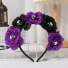 Diadema de Halloween hebilla de cabeza de murciélago tocado para fiesta navideña tocado para festival de fantasmas accesorios para el cabello de actuación accesorios de escenario