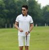 Grupo fábrica negocio publicidad polo camisa impresa bordado logo-suave con cuentas con cuello brillante blanco manga corta solapa