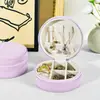 Portátil Europea Princesa Viaje Corea del Sur Caja de Joyería Caja de Almacenamiento Mini Joyería Joyería Joyería Empaque Anillo