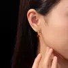 Aretes Originales de la Semana del Caballo para Mujer, Plata Pura, Elementos del Año Nuevo Estilo Chino, Aretes de Moneda de Trébol Próspero