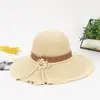 Nuevo Sombrero de Sol de Ala Ancha Protector Solar Monocromático de Verano para Mujer Sombrero de Madre Sombrilla Sombrero de Paja Sombrero de Verano Sombrero de Pescador