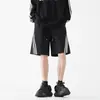 Pantalones Cortos Deportivos a Rayas Diagonales de Tres Barras Estilo Americano para Hombre, Tendencia de Verano Sueltos Casuales para Correr Baloncesto a la Rodilla para Uso al Aire Libre