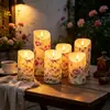 Ornamentos de Vela Eletrônica Impressos Personalizados para Feriados, Venda Quente Transfronteiriça, Produção de Amostra em Lotes Pequenos, Luzes de Vela LED, Luzes de Vela de Atmosfera