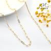 Cor de Ouro 14K Preservação da Cor Corrente Retangular DIY Feito à Mão Corrente em Forma de 0 Acessórios de Joalheria Material para Brincos Pulseira Colar