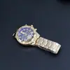 Reloj de pulsera hombre nuevo reloj hombre cristal azul comercio exterior no mecánico reloj de cuarzo correa de acero juego de dos piezas