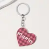 Llavero de Regalo I Nuevo Estilo Corazón de Melocotón Amor Ma Letras Inglesas Momlo Llavero Youma Día de la Madre Ve