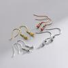 Bandeja de cuentas de plata esterlina S925 con gancho para la oreja, accesorios para aretes hechos a mano, chapados en oro K.