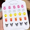 Acessórios de Arte para Unhas de Resina Desenho Animado Kitty Ursinho Morango Acessórios para Unhas DIY Brincos Capa de Celular Acessórios de Unha Vestíveis