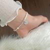 Pulsera de la Fortuna Plata S925 Plata Rota Nicho Senior Lujo Ligero Perla Corte Irregular Pulsera para Novia S6496